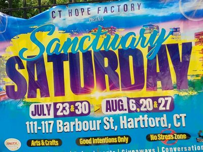 Summer 2022 - Saturday Sanctuary -   Pop up event 5 weeks on Barbour St in Hartford for Children and their families. 