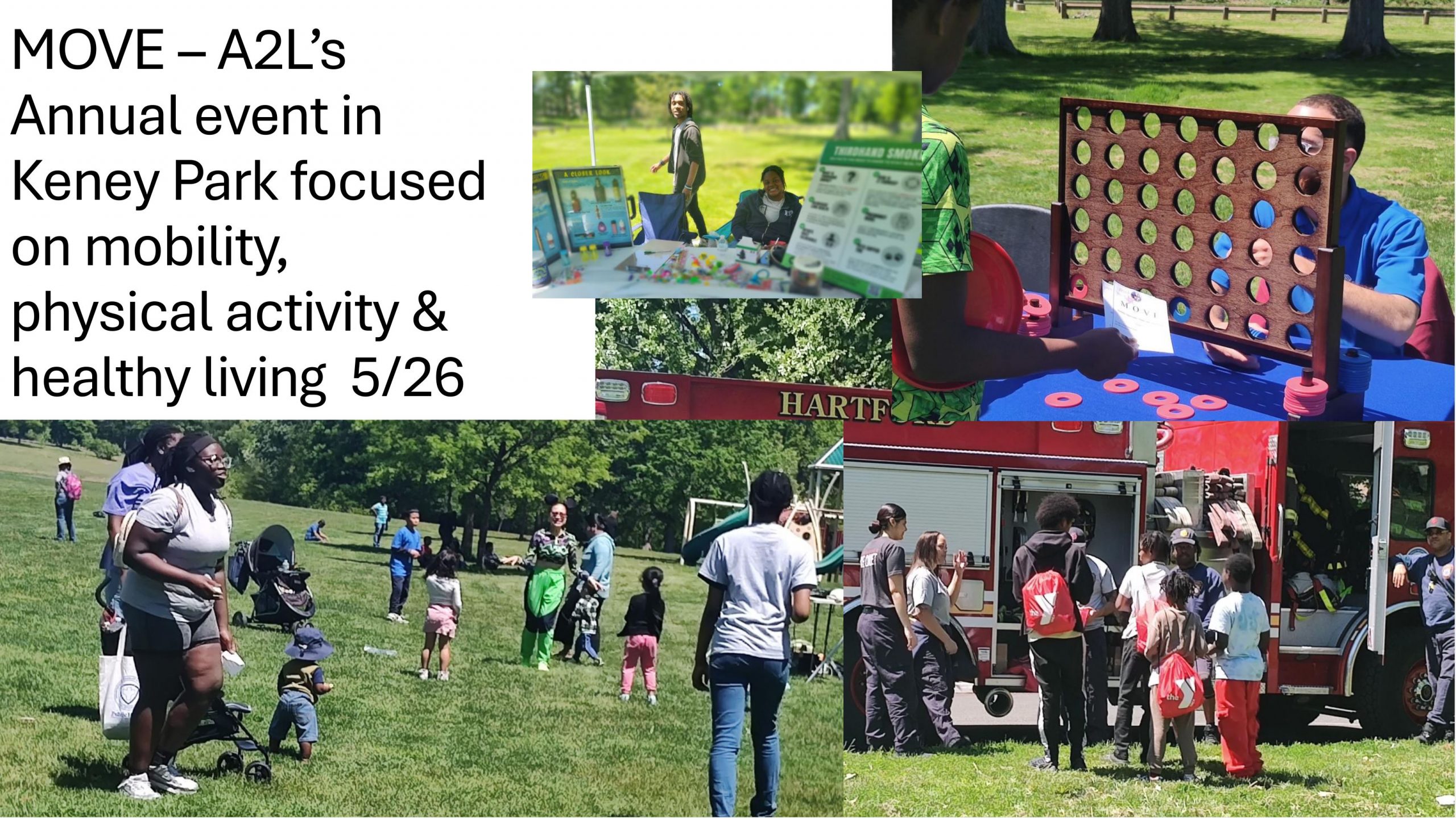 2026 ADVOCACY TO LEGACY - MOVE – A2L’s Annual event in Keney Park focused on mobility, physical activity & healthy living 5/26